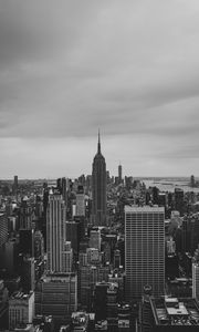 Preview wallpaper city, tower, bw