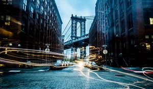Preview wallpaper city, traffic, street, buildings