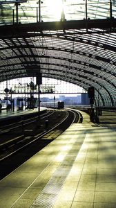 Preview wallpaper city, train, subway, station, track