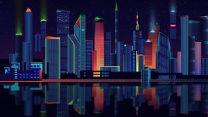 Preview wallpaper city, vector, panorama