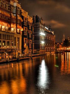 Preview wallpaper city, venice, river, boat