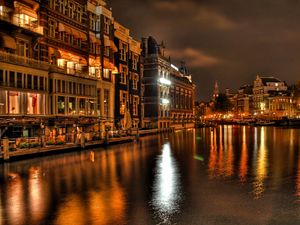 Preview wallpaper city, venice, river, boat