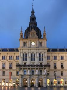 Preview wallpaper city, vienna, evening, area, building, sky