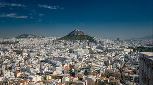 Preview wallpaper city, view from above, buildings, athens, greece, europe