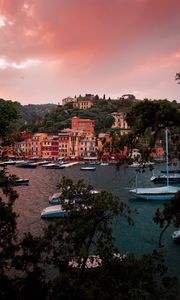 Preview wallpaper city, water, boats, harbor, coast, buildings