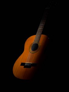 Preview wallpaper classical guitar, guitar, strings, music, dark