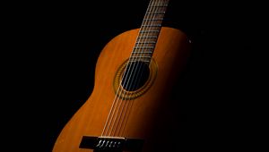 Preview wallpaper classical guitar, guitar, strings, music, dark