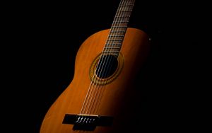 Preview wallpaper classical guitar, guitar, strings, music, dark