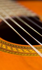 Preview wallpaper classical guitar, guitar, strings, music, macro