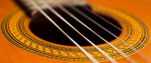 Preview wallpaper classical guitar, guitar, strings, music, macro