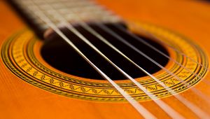 Preview wallpaper classical guitar, guitar, strings, music, macro