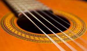 Preview wallpaper classical guitar, guitar, strings, music, macro