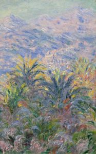 Preview wallpaper claude monet, palm trees at bordighera, impressionism, oil, canvas