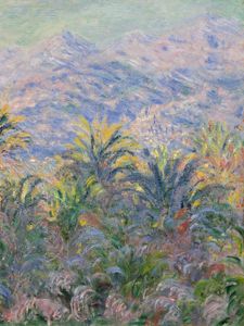 Preview wallpaper claude monet, palm trees at bordighera, impressionism, oil, canvas