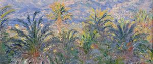 Preview wallpaper claude monet, palm trees at bordighera, impressionism, oil, canvas