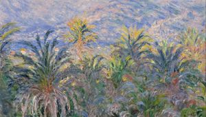 Preview wallpaper claude monet, palm trees at bordighera, impressionism, oil, canvas
