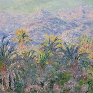 Preview wallpaper claude monet, palm trees at bordighera, impressionism, oil, canvas