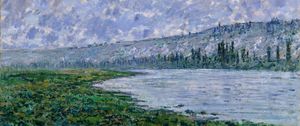 Preview wallpaper claude monet, the seine at vetheuil, oil, canvas, impressionism