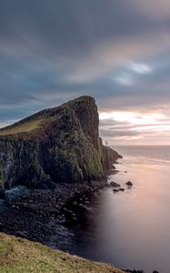 Preview wallpaper cliff, coast, sea, rocks