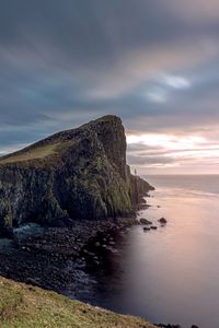 Preview wallpaper cliff, coast, sea, rocks