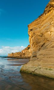 Preview wallpaper cliff, coast, sea, rocks, sky