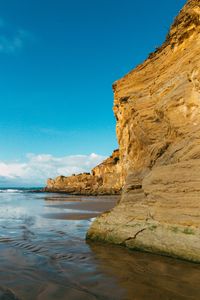 Preview wallpaper cliff, coast, sea, rocks, sky