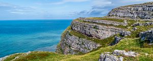 Preview wallpaper cliff, coast, sea, landscape, nature, view