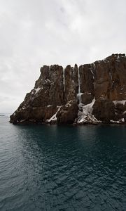 Preview wallpaper cliff, rock, sea, water, coast