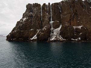 Preview wallpaper cliff, rock, sea, water, coast