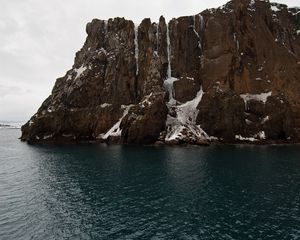 Preview wallpaper cliff, rock, sea, water, coast