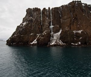 Preview wallpaper cliff, rock, sea, water, coast