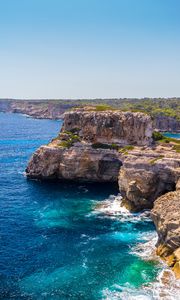 Preview wallpaper cliff, rock, stone, sea, coast