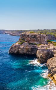 Preview wallpaper cliff, rock, stone, sea, coast