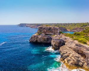 Preview wallpaper cliff, rock, stone, sea, coast