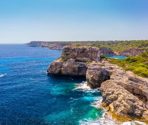 Preview wallpaper cliff, rock, stone, sea, coast