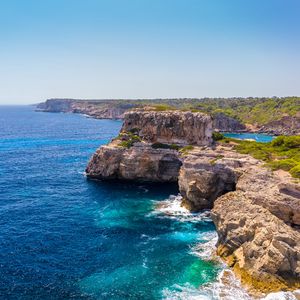 Preview wallpaper cliff, rock, stone, sea, coast