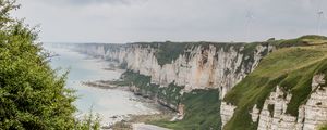 Preview wallpaper cliff, rocks, coast, sea, landscape