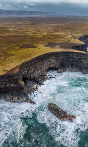 Preview wallpaper cliff, sea, rocks, landscape, nature