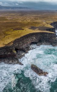 Preview wallpaper cliff, sea, rocks, landscape, nature