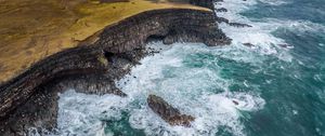 Preview wallpaper cliff, sea, rocks, landscape, nature