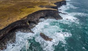 Preview wallpaper cliff, sea, rocks, landscape, nature