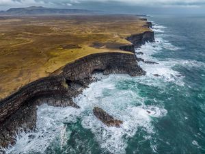 Preview wallpaper cliff, sea, rocks, landscape, nature