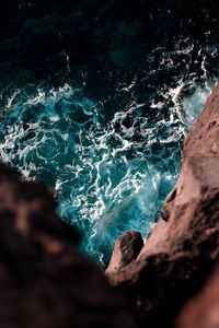 Preview wallpaper cliff, sea, waves, water, height