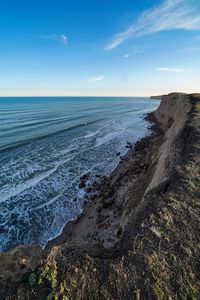 Preview wallpaper cliff, shore, water, nature, landscape