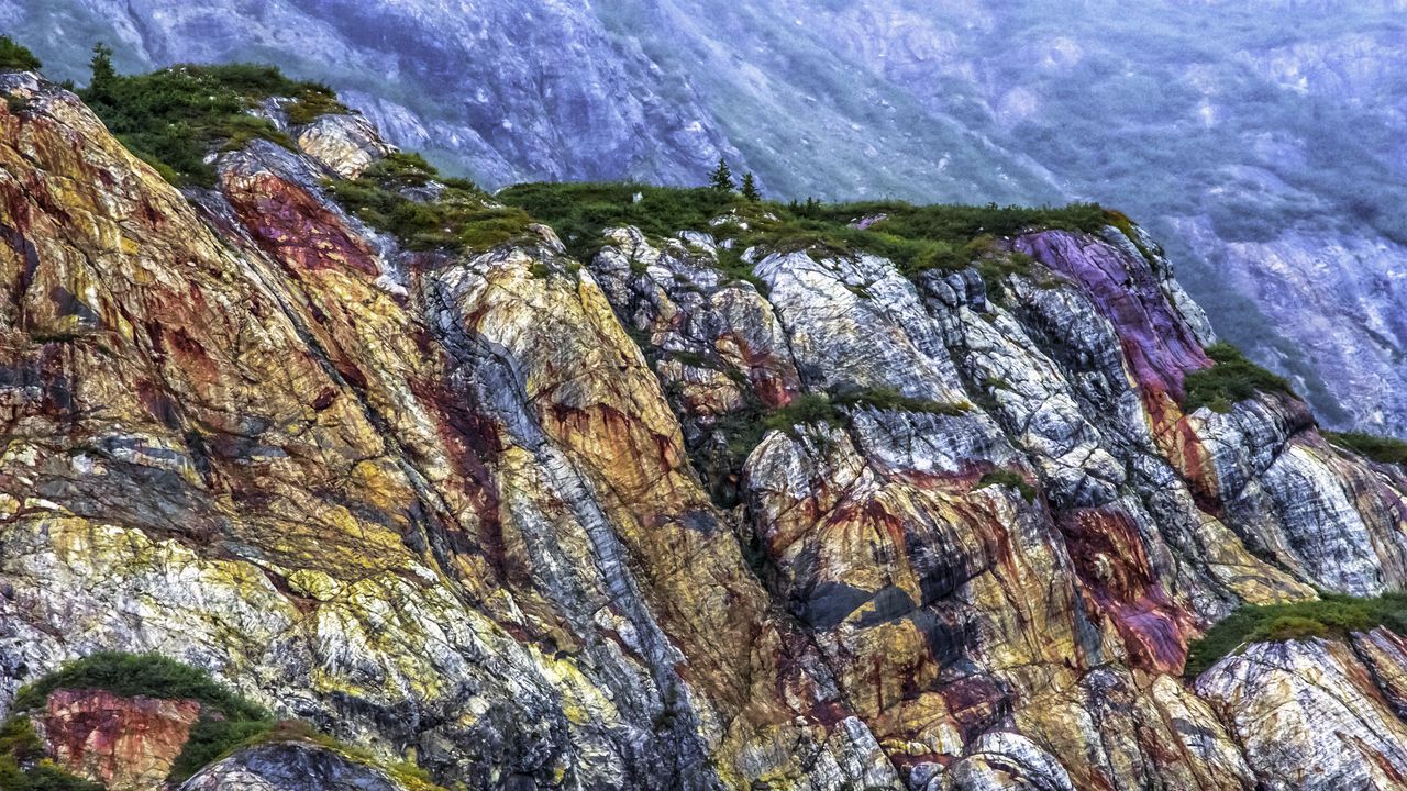 Wallpaper cliffs, colorful, sea, shore, rocks