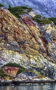 Preview wallpaper cliffs, colorful, sea, shore, rocks