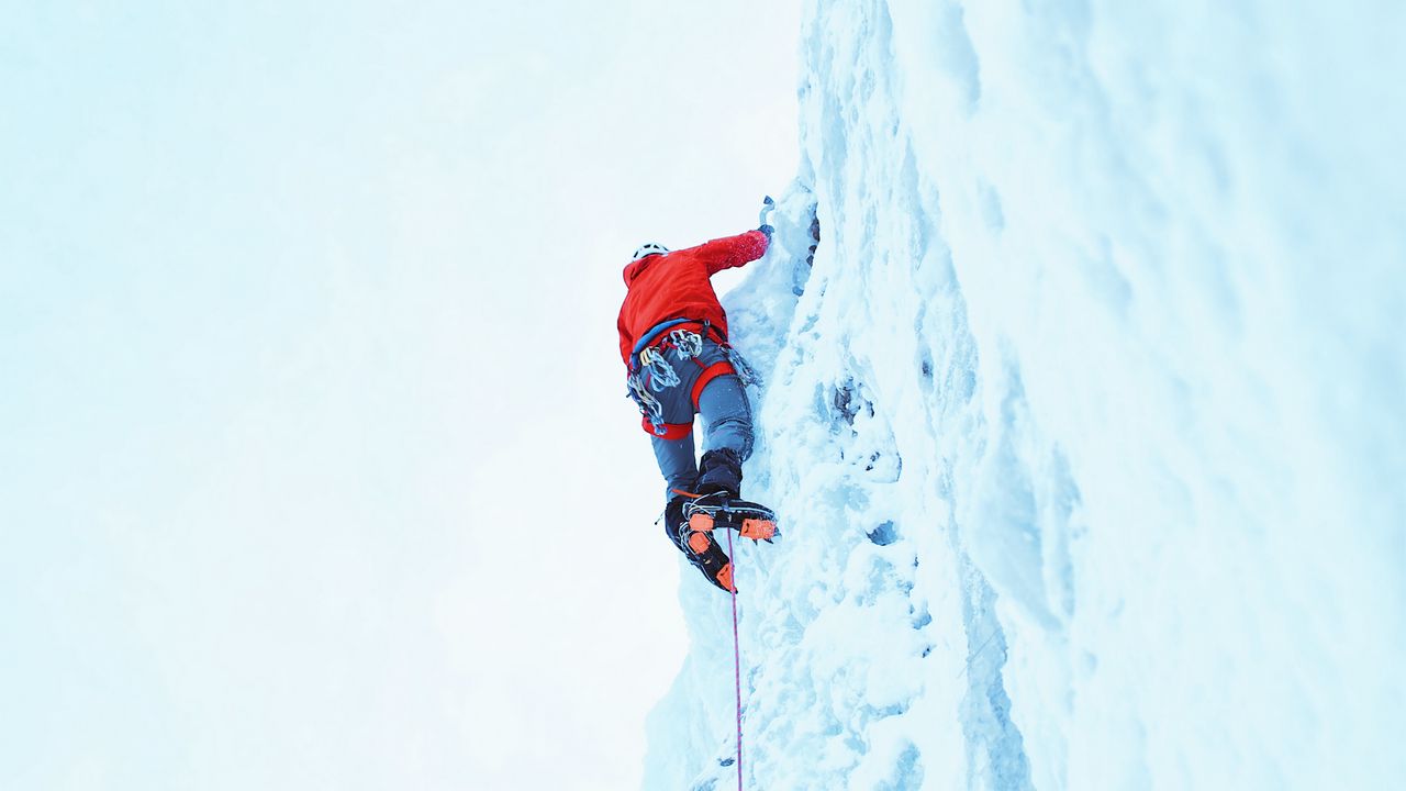 Wallpaper climber, snow, mountain, climbing