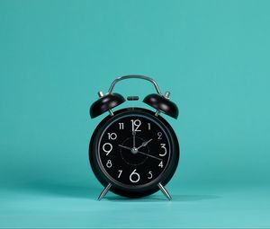Preview wallpaper clock, alarm clock, bell, black