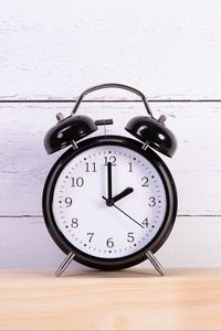 Preview wallpaper clock, alarm clock, table, wood