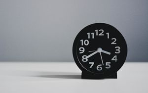 Preview wallpaper clock, alarm clock, time, numbers, white